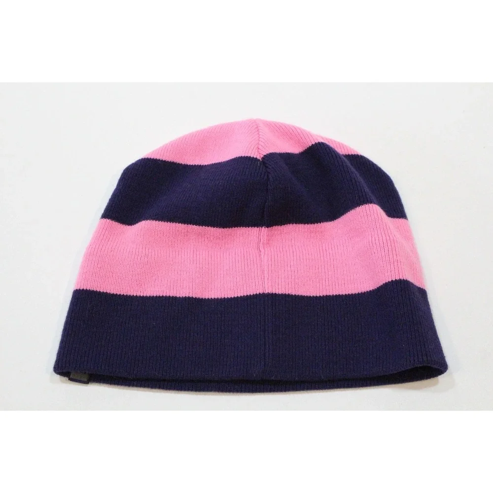 Bula Pink Blue‎ Striped Knit Winter Hat 100% Acrylic  made in Canada